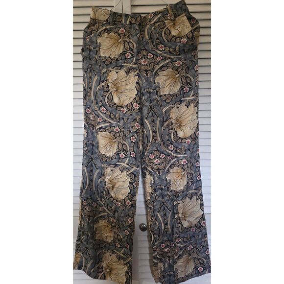 Morris & Co. x H&M Women’s Floral Pants Size 6 Arts & Crafts Inspired Print - Picture 1 of 11
